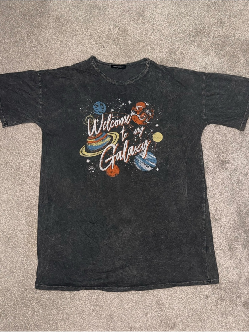 Caution To The Wind "Welcome to My Galaxy" Black Graphic Tee